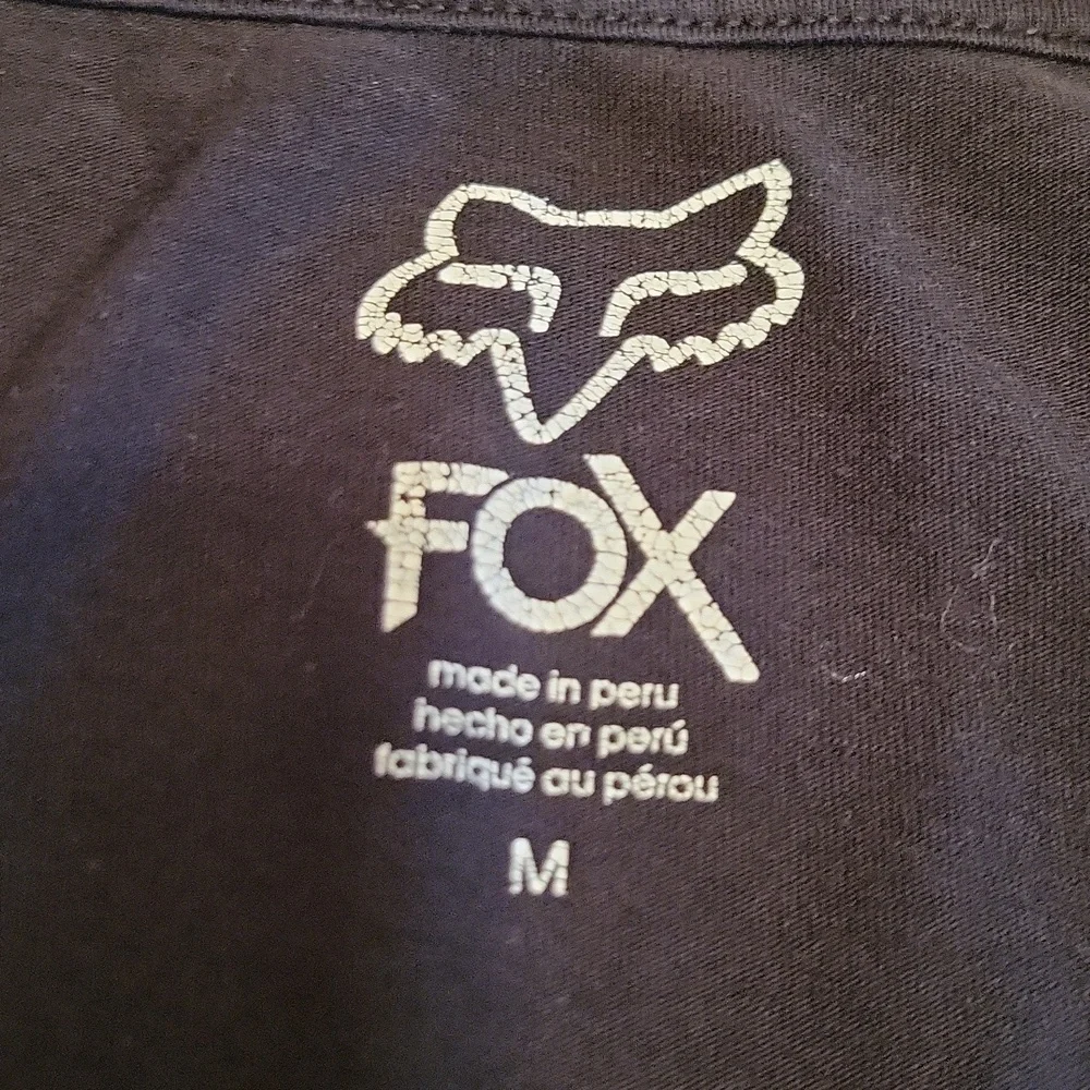 FOX V-neck Black Motorcycle T Shirt Size Medium - Picture 7 of 7